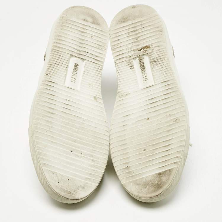 Pre Owned Axel Arigato White Leather Clean 90 Lace Up Sneakers Size 40