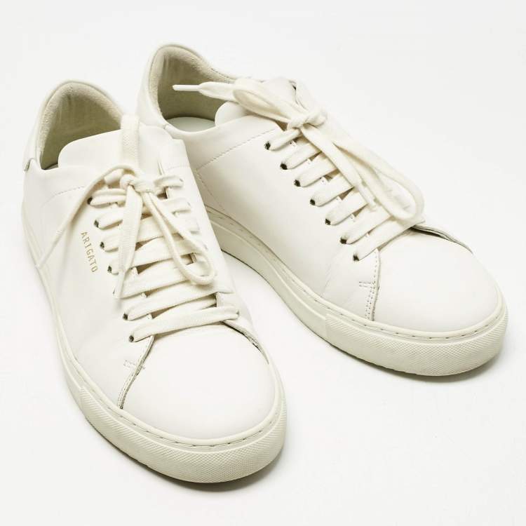 Pre Owned Axel Arigato White Leather Clean 90 Lace Up Sneakers Size 40