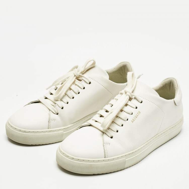 Pre Owned Axel Arigato White Leather Clean 90 Lace Up Sneakers Size 40