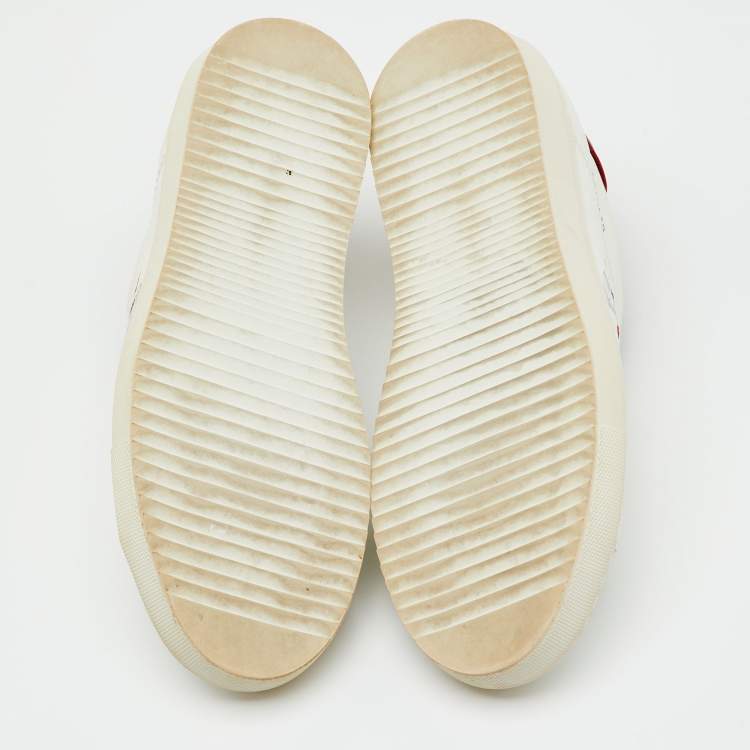 Pre Owned Axel Arigato White/Red Leather Clean 90 B Bird Low Top Sneakers Size 36