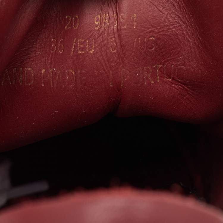 Pre Owned Axel Arigato White/Red Leather Clean 90 B Bird Low Top Sneakers Size 36