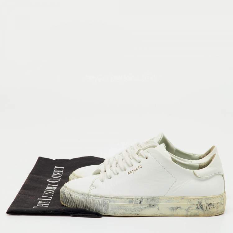 Pre Owned Axel Arigato White Leather Clean 90 Low Top Sneakers Size 36