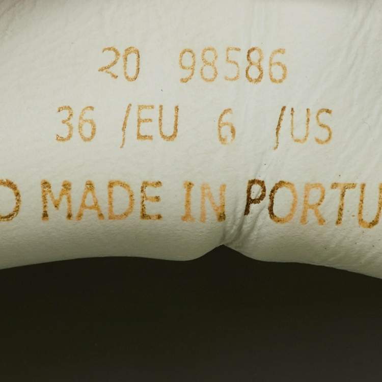 Pre Owned Axel Arigato White/Neon Leather Clean 90 Low Top Sneakers Size 36