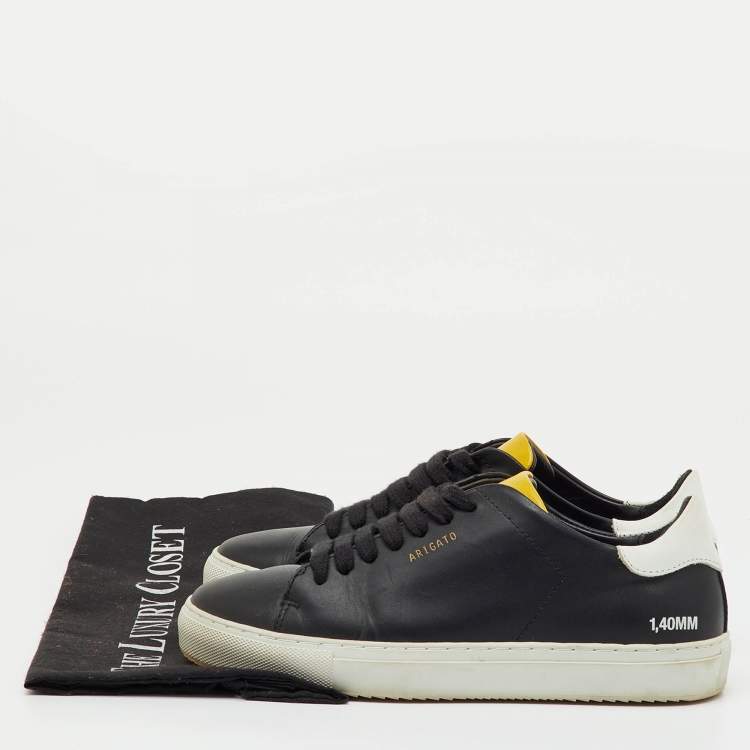 Pre Owned Axel Arigato Black/White Leather Clean 90 Low Top Sneakers Size 36