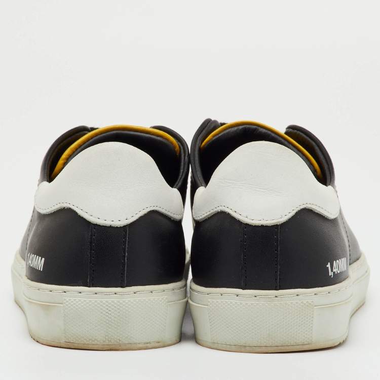 Pre Owned Axel Arigato Black/White Leather Clean 90 Low Top Sneakers Size 36