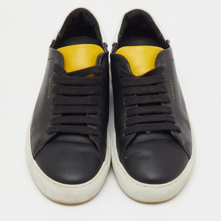 Pre Owned Axel Arigato Black/White Leather Clean 90 Low Top Sneakers Size 36