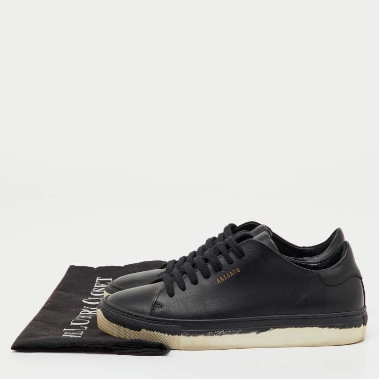 Pre Owned Axel Arigato Black Leather Clean 90 Low Top Sneakers Size 36