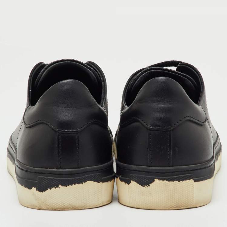 Pre Owned Axel Arigato Black Leather Clean 90 Low Top Sneakers Size 36