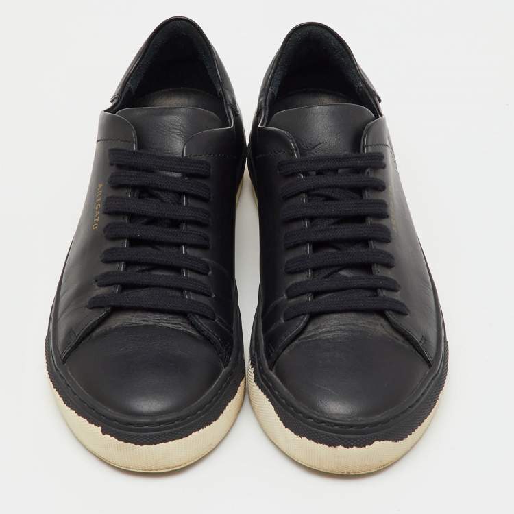 Pre Owned Axel Arigato Black Leather Clean 90 Low Top Sneakers Size 36