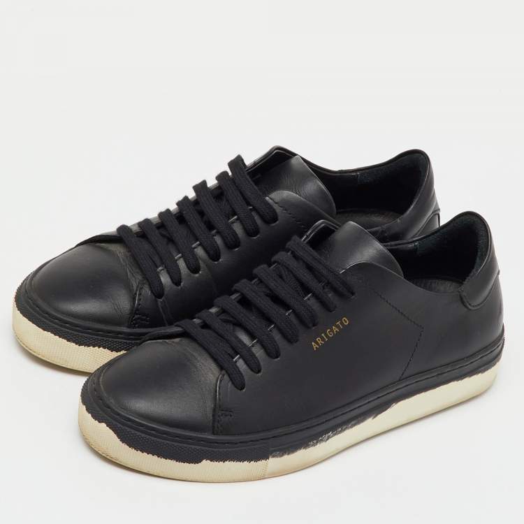 Pre Owned Axel Arigato Black Leather Clean 90 Low Top Sneakers Size 36