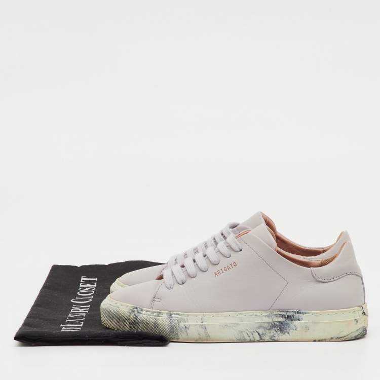 Pre Owned Axel Arigato Lilac Leather Clean 90 Low Top Sneakers Size 36