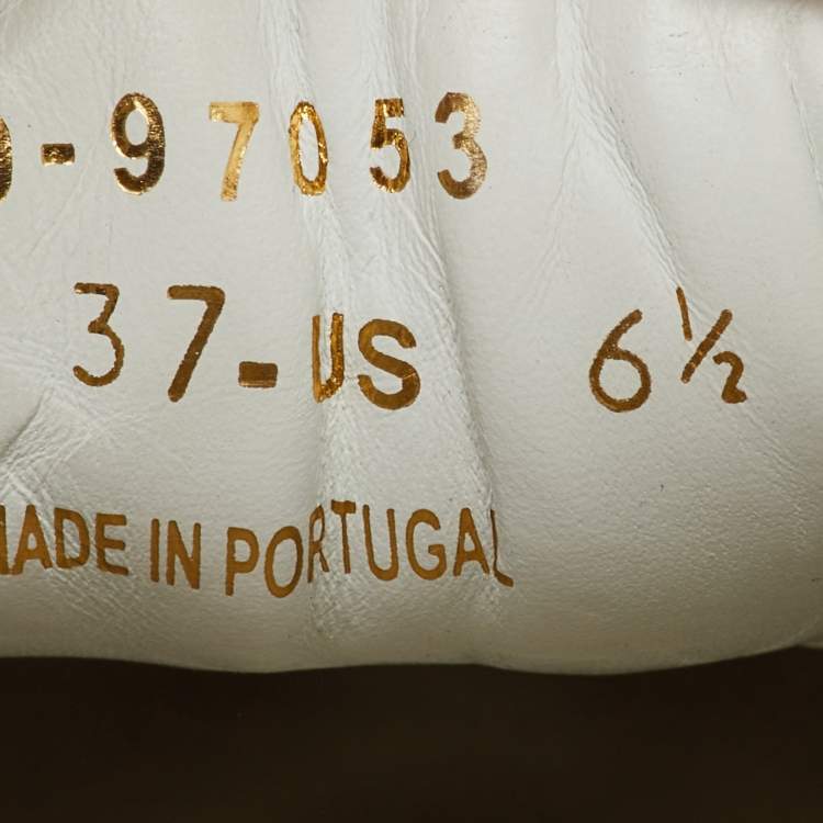 Pre Owned Axel Arigato White Leather and Mesh Marathon Runner Sneakers Size 37