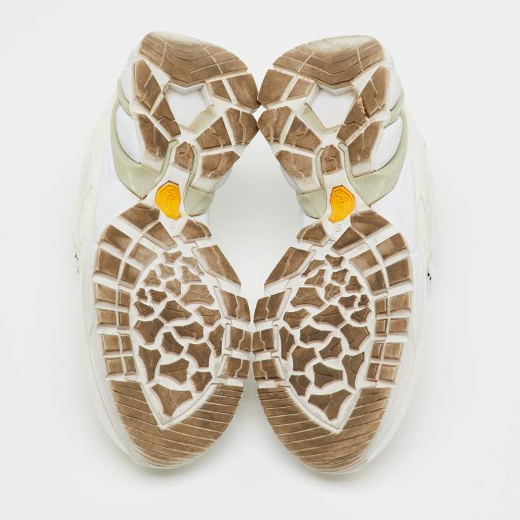 Pre Owned Axel Arigato White Leather and Mesh Marathon Runner Sneakers Size 37