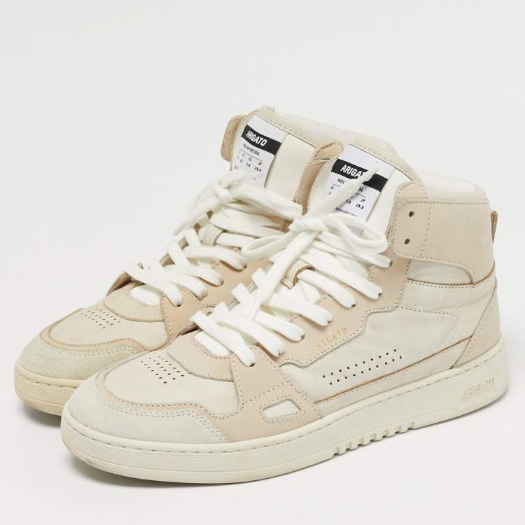 Pre Owned Axel Arigato Beige Nubuck and Leather Dice Sneakers Size 40