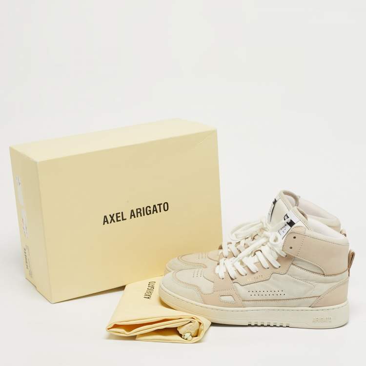 Pre Owned Axel Arigato Beige Nubuck and Leather Dice Sneakers Size 40