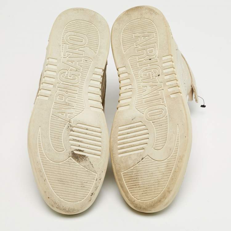 Pre Owned Axel Arigato Beige Nubuck and Leather Dice Sneakers Size 40