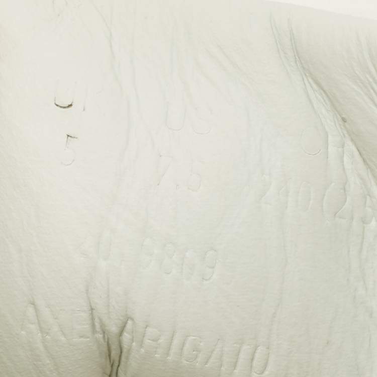 Pre Owned Axel Arigato Size 38 White Leather Lace Up Sneakers