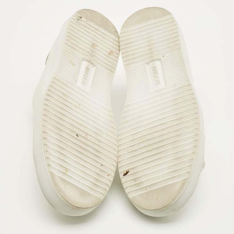 Pre Owned Axel Arigato Size 38 White Leather Lace Up Sneakers