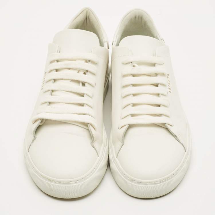Pre Owned Axel Arigato Size 38 White Leather Lace Up Sneakers
