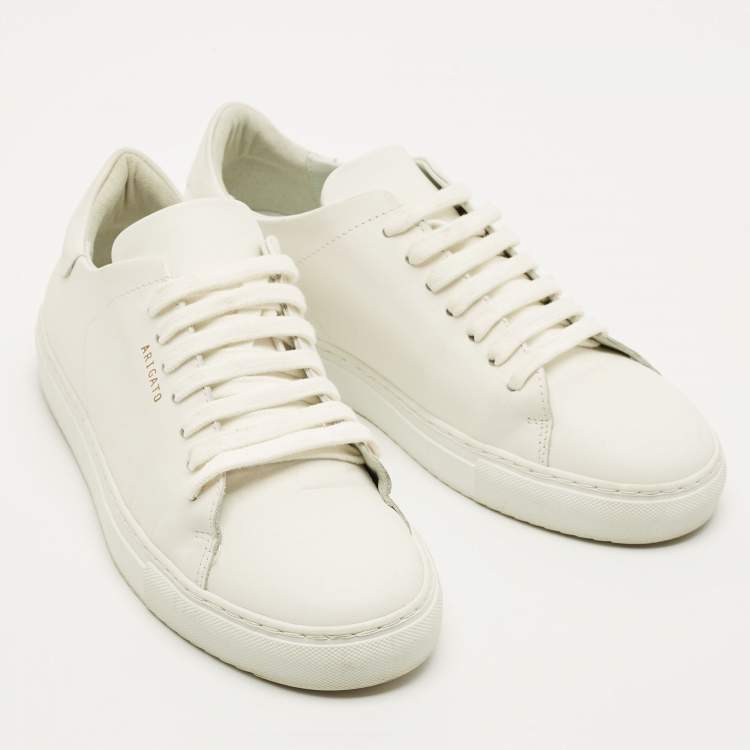 Pre Owned Axel Arigato Size 38 White Leather Lace Up Sneakers