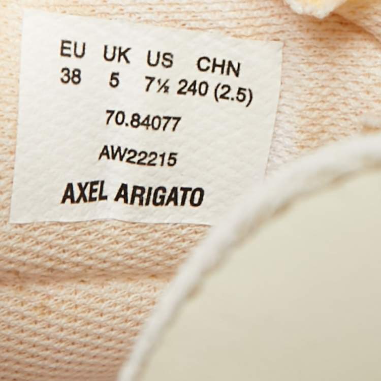 Pre Owned Axel Arigato Marathon Runner Size 38 White Canvas and Suede Low Top Sneakers