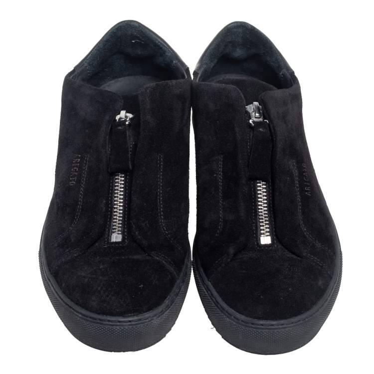 Pre Owned Axel Arigato Black Suede Clean 90 Zip Sneakers Size 37