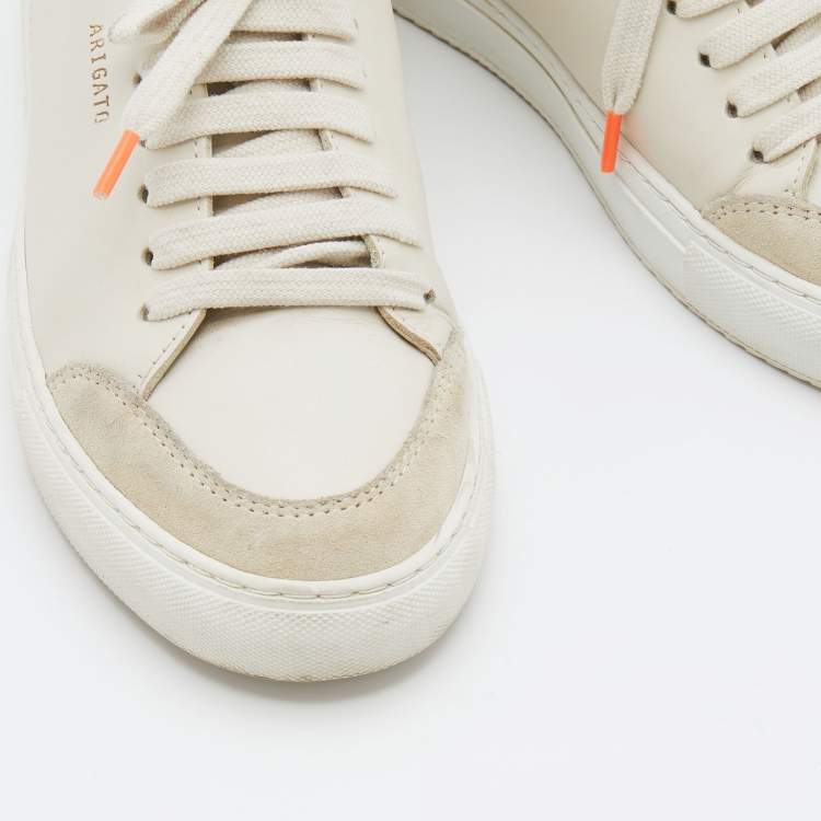 Pre Owned Axel Arigato Beige Leather and Suede Clean 90 Triple Sneakers Size 38