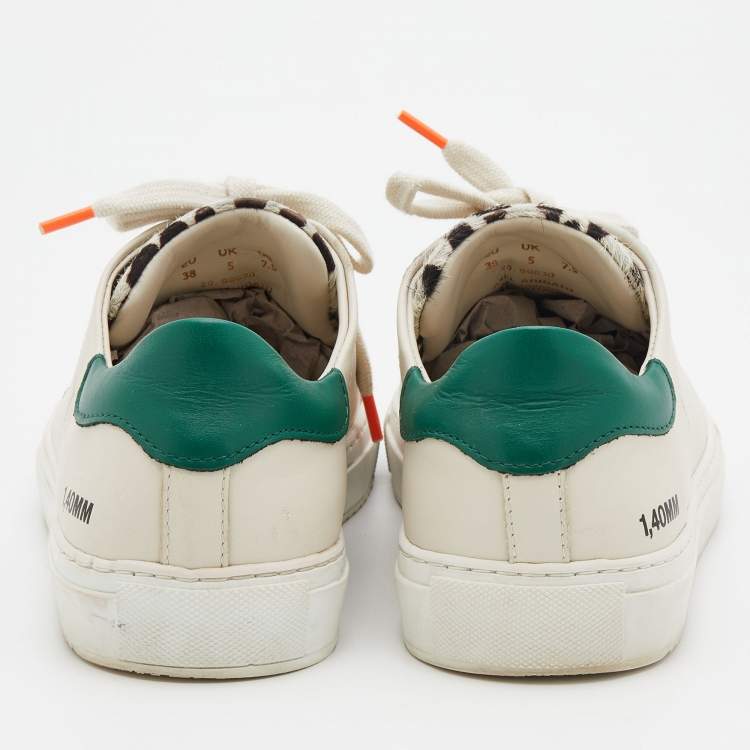 Pre Owned Axel Arigato Beige Leather and Suede Clean 90 Triple Sneakers Size 38
