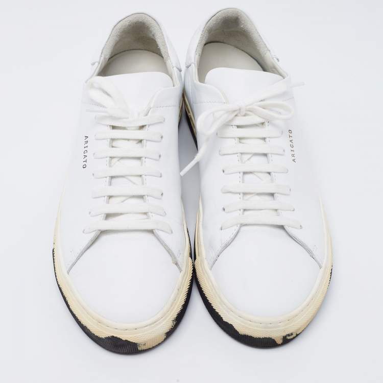 Pre Owned Axel Arigato White Leather Low Top Sneakers Size 38