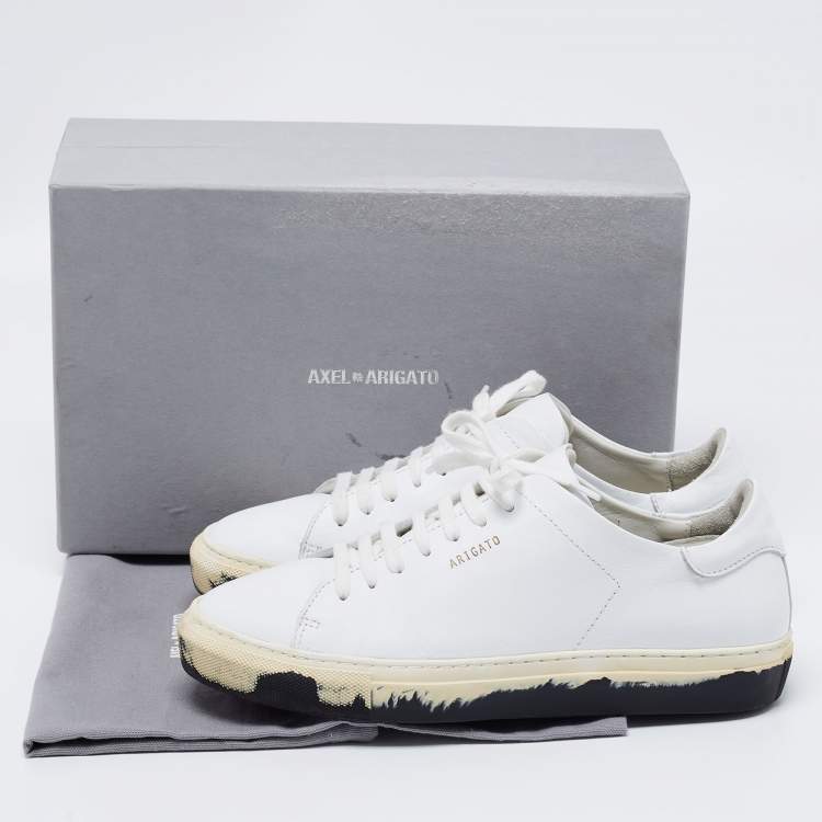 Pre Owned Axel Arigato White Leather Low Top Sneakers Size 38
