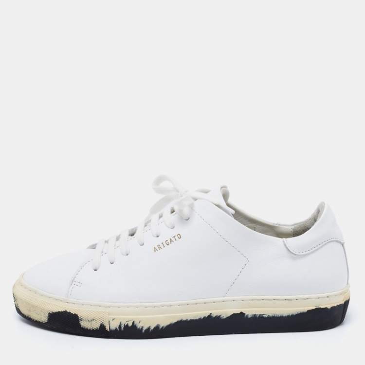 Pre Owned Axel Arigato White Leather Low Top Sneakers Size 38