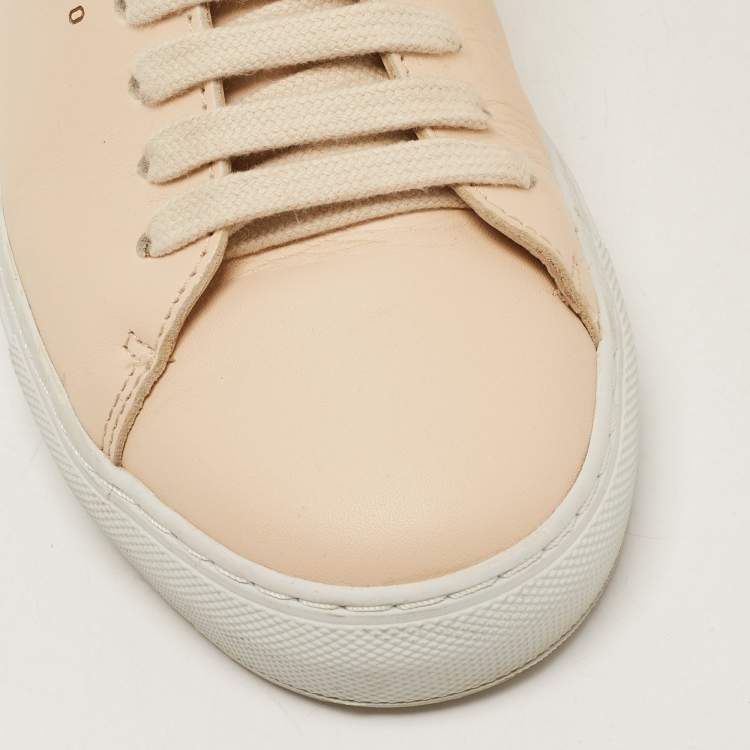 Pre Owned Axel Arigato Beige Leather and Suede Low Top  Sneakers Size 35