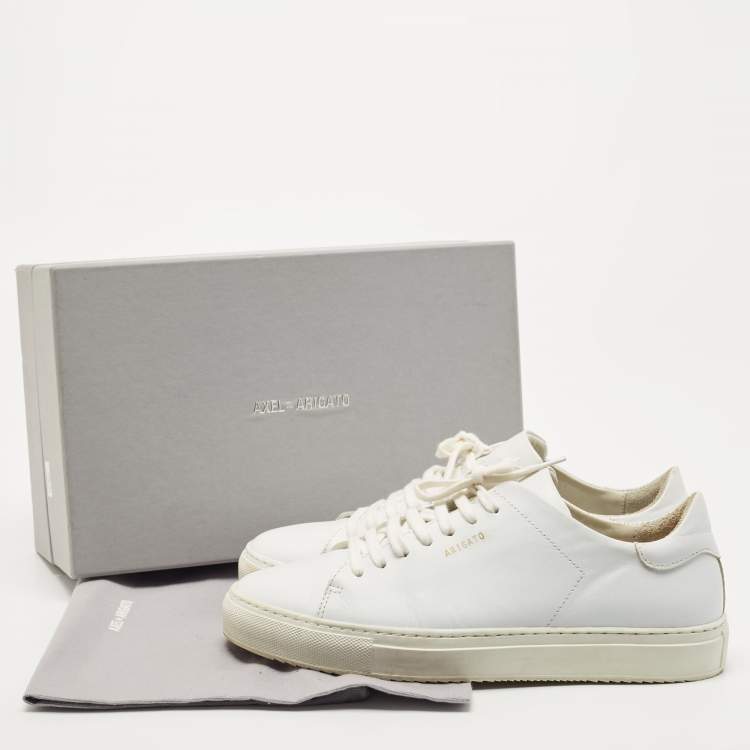 Pre Owned Axel Arigato White Leather Low Top Sneakers Size 39