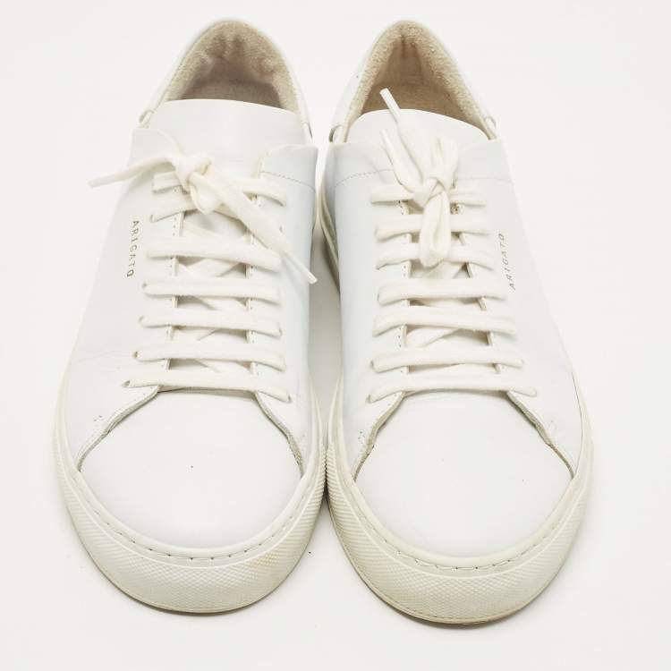 Pre Owned Axel Arigato White Leather Low Top Sneakers Size 39