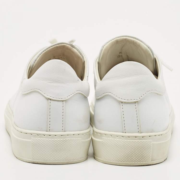Pre Owned Axel Arigato White Leather Low Top Sneakers Size 39