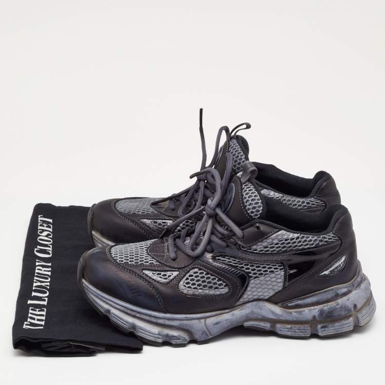 Pre Owned Axel Arigato Grey/Blue Mesh and Leather Marathon R Trail Sneakers Size 39