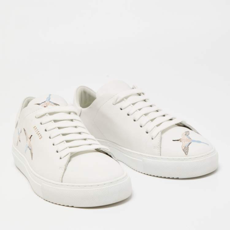 Pre Owned Axel Arigato White Leather Clean 90 Bee Bird Low Top Sneakers Size 39