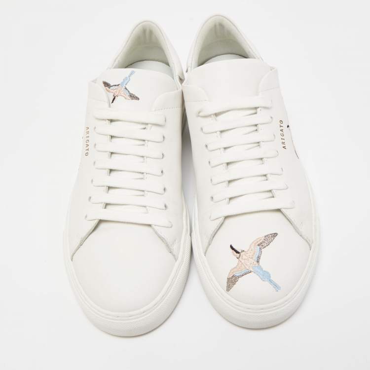 Pre Owned Axel Arigato White Leather Clean 90 Bee Bird Low Top Sneakers Size 39