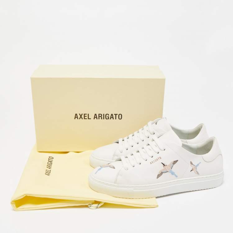 Pre Owned Axel Arigato White Leather Clean 90 Bee Bird Low Top Sneakers Size 39