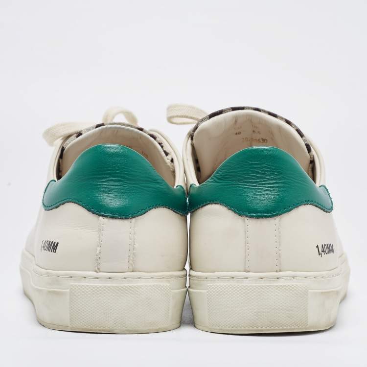 Pre Owned Axel Arigato Beige Leather and Suede Clean Sneakers Size 40