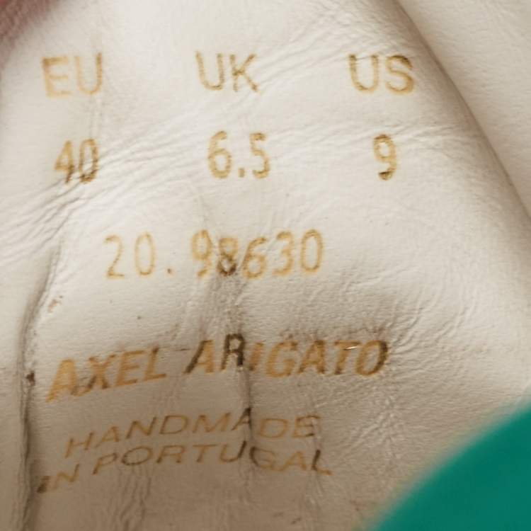 Pre Owned Axel Arigato Beige Leather and Suede Clean Sneakers Size 40
