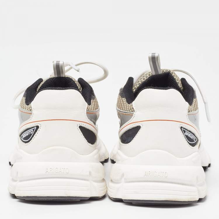 Pre Owned Axel Arigato Tricolor Leather and Mesh Marathon Runner Sneakers Size 38