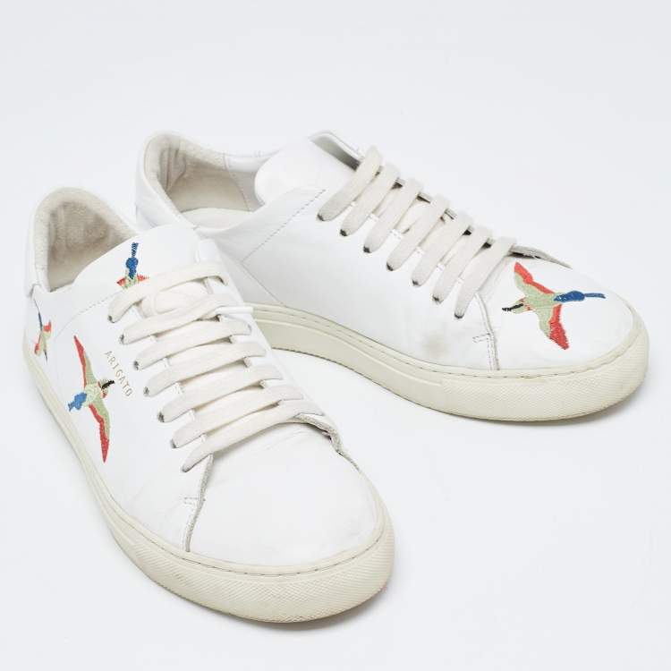 Pre Owned Axel Arigato White Leather Clean 90 Bee Bird Low Top Sneakers Size 39