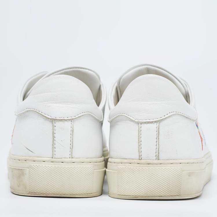 Pre Owned Axel Arigato White Leather Clean 90 Bee Bird Low Top Sneakers Size 39