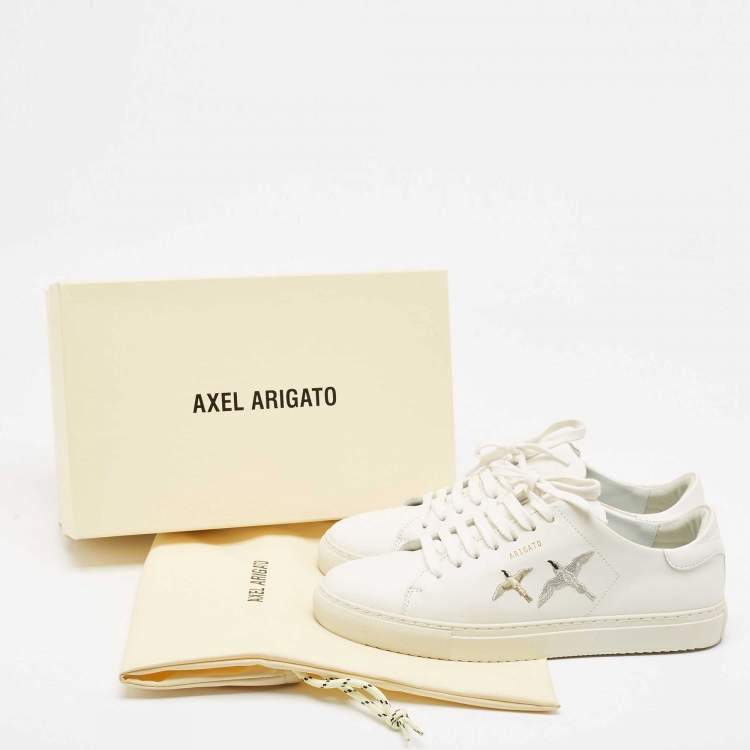 Pre Owned Axel Arigato White Leather 90 Bird Low Top Sneakers Size 42