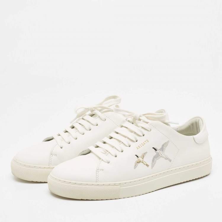 Pre Owned Axel Arigato White Leather 90 Bird Low Top Sneakers Size 42