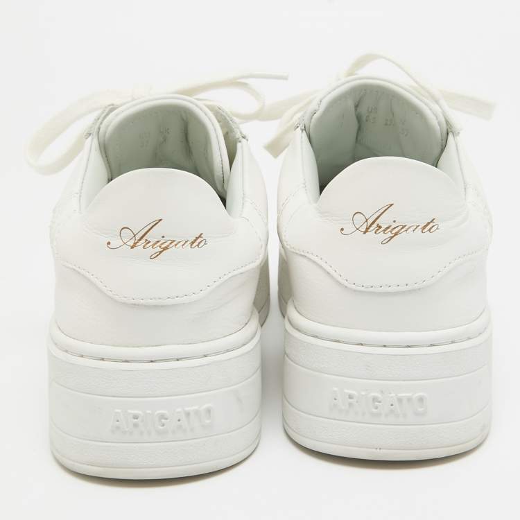Pre Owned Axel Arigato White Leather Orbit Sneakers Size 37