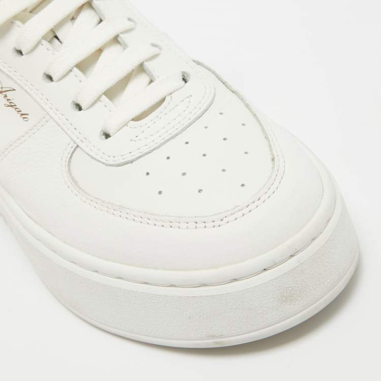 Pre Owned Axel Arigato White Leather Orbit Sneakers Size 37