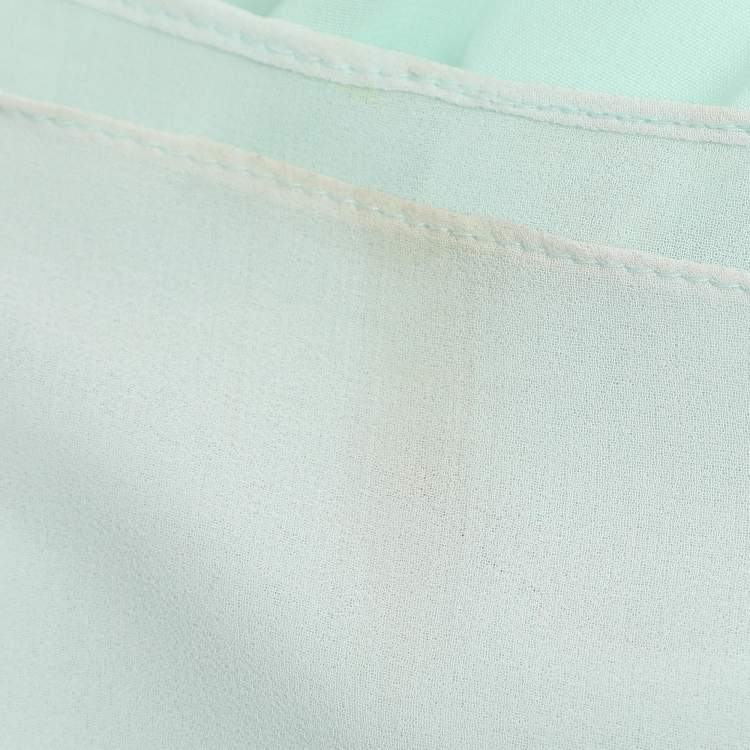 Pre Owned Badgley Mischka Seafoam Green Wide Leg Pants M