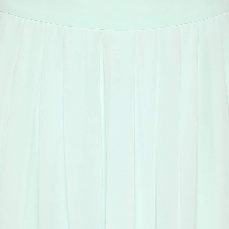 Pre Owned Badgley Mischka Seafoam Green Wide Leg Pants M